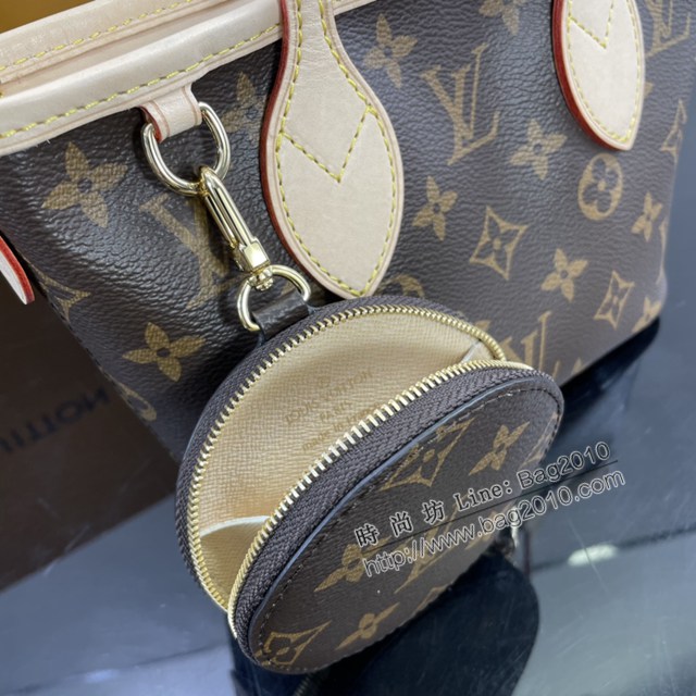 Lv路易威登2023專櫃新款Neverfull BB手袋 LV老花手提肩背購物袋 M46705 ydh5225